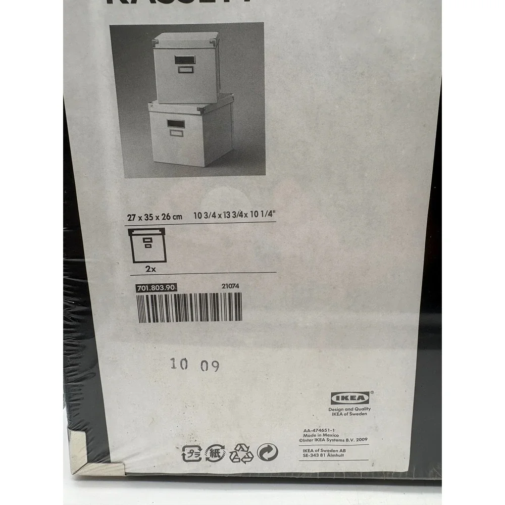 IKEA KASSETT storage box set (Article Number: 701.803.90) sealed
